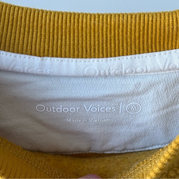 OUTDOOR VOICES Mustard Yellow MegaFleece Pullover Sweatshirt - Picture 4 of 6